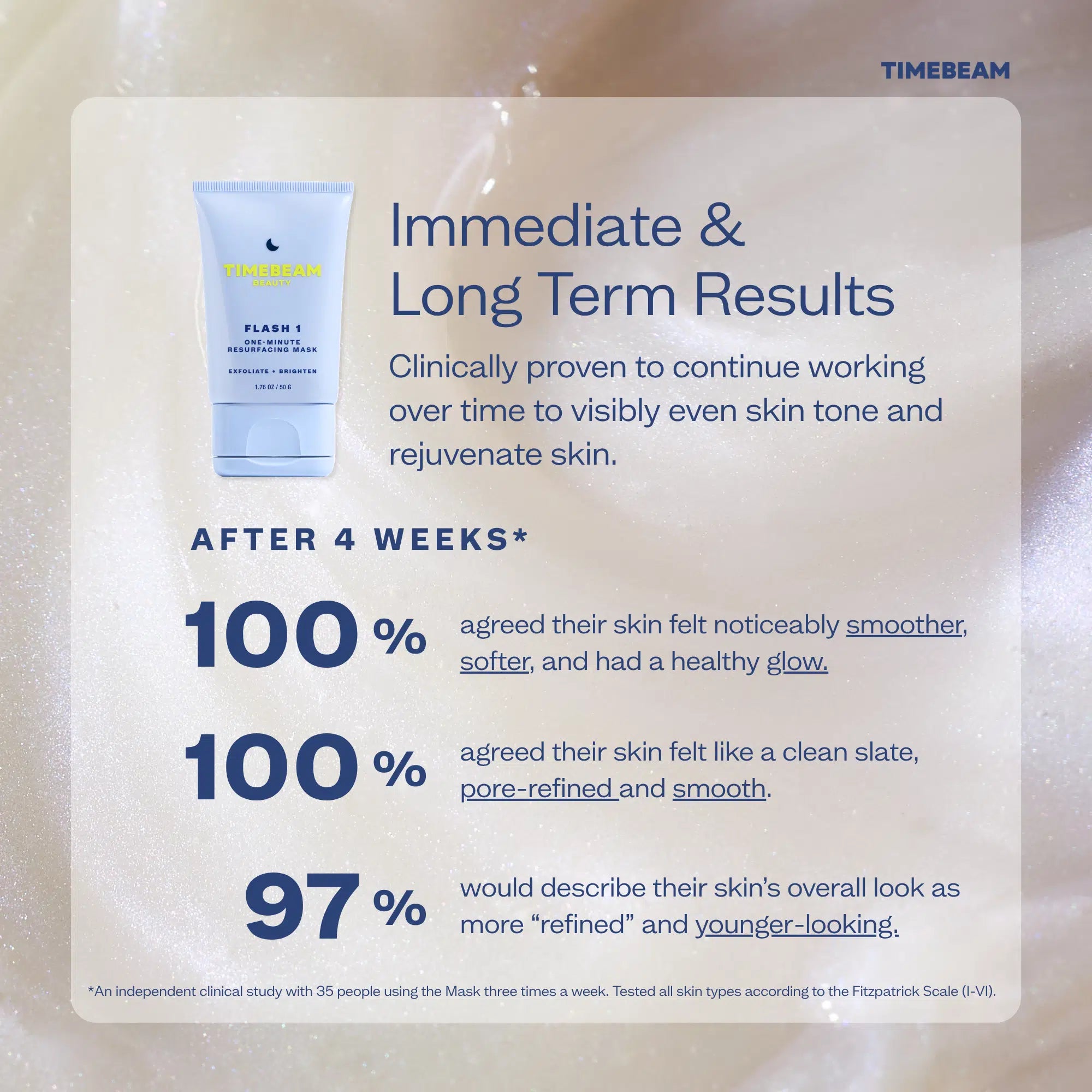 Flash 1 One-Minute Resurfacing Mask - TIMEBEAM Beauty