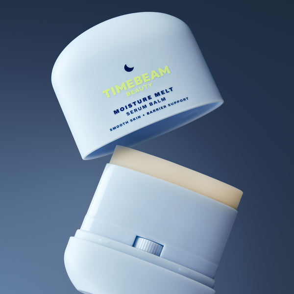 An open TIMEBEAM Moisture Melt Serum Balm.