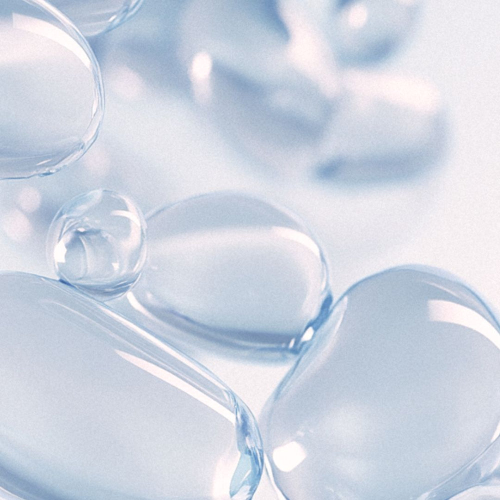 Pastel blue bubbles.